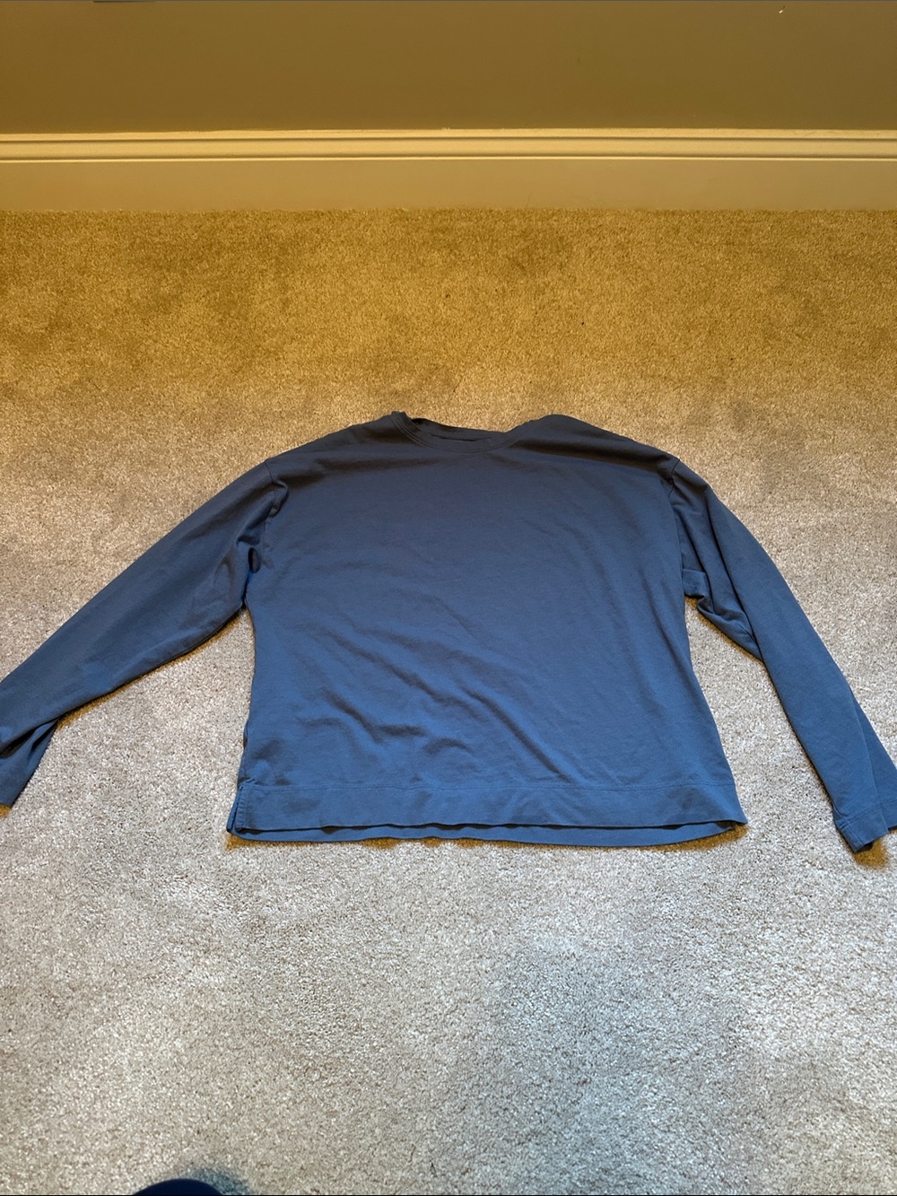 LOFT NWOT Long-Sleeve Crewneck Shirt - Slate Blue
